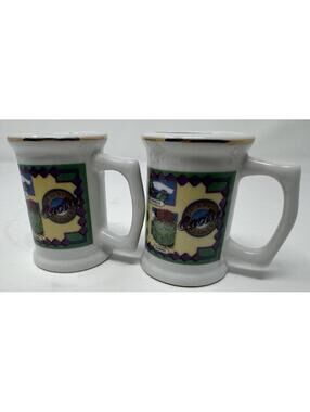 Desert Cactus Flowers Succulents Mugs Planter Cups Souvenirs Set of 2